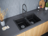 Кухонная мойка Paulmark TANDEM 80/2 PM238150-BL 80х50 цвет черный